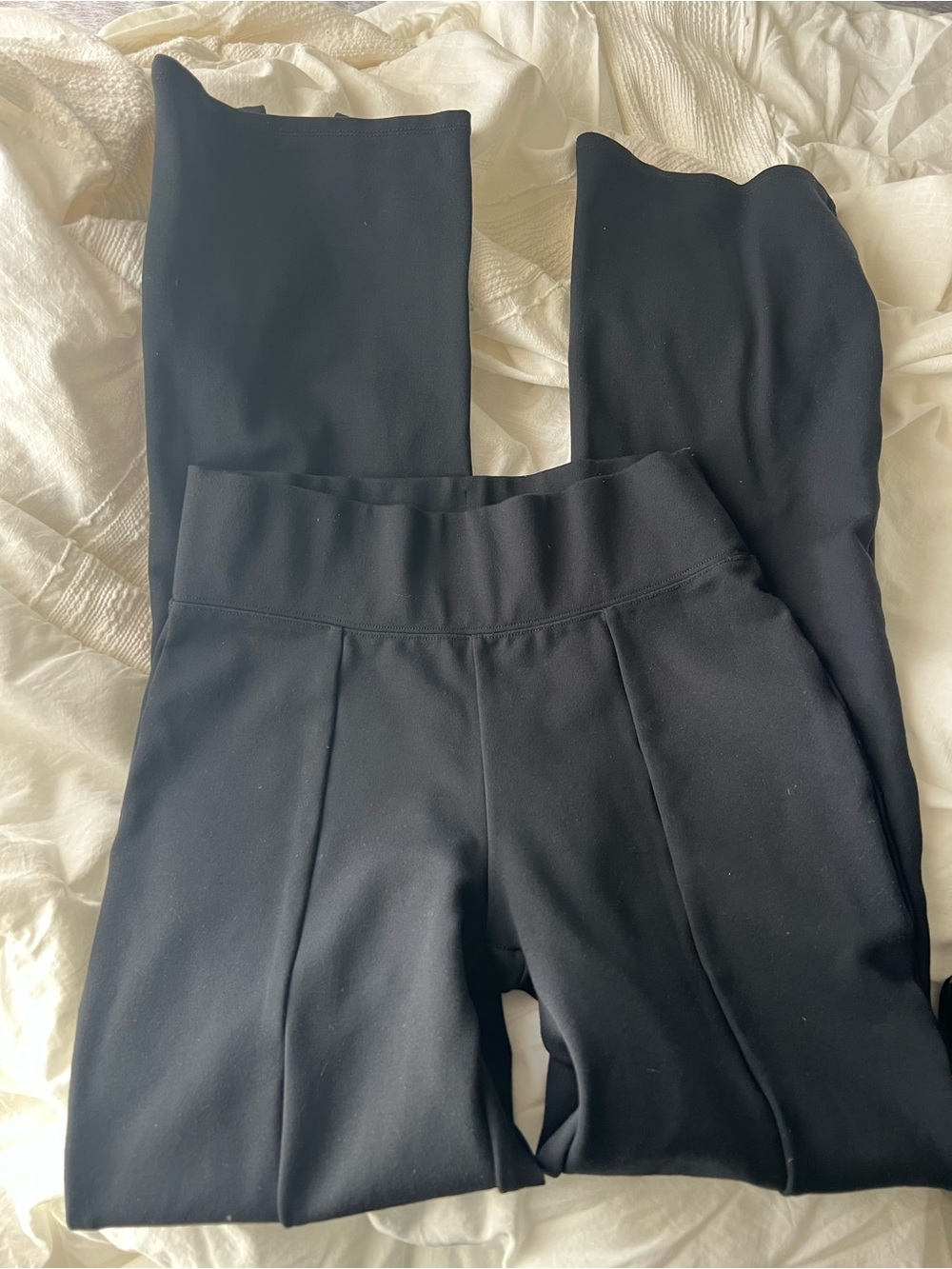 Abercrombie & Fitch Black Ponte Leggings with Front Seams